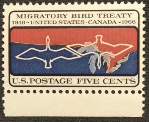 US MNH #1306 Single w/selvage Migratory Bird Treaty SCV $.40 L18