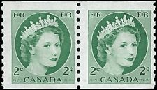 CANADA   #345 MNH COIL PAIR (1)