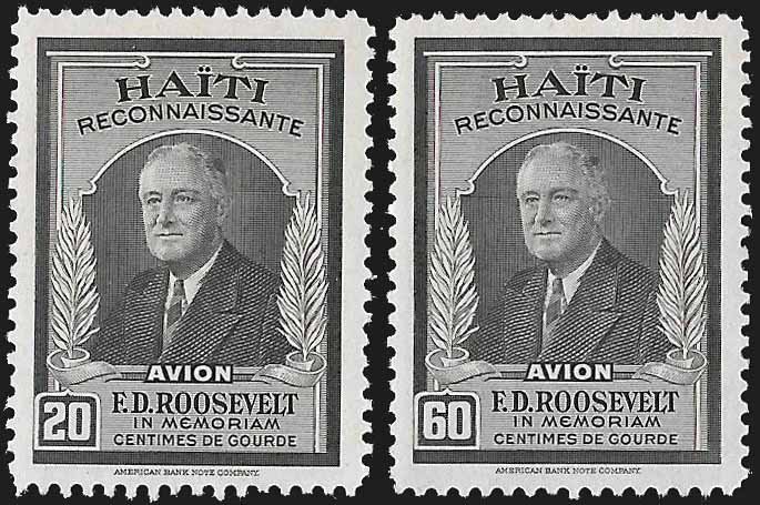 Haiti SC C33-C34 * FD Roosevelt *  Unused/NoGlue * 1946