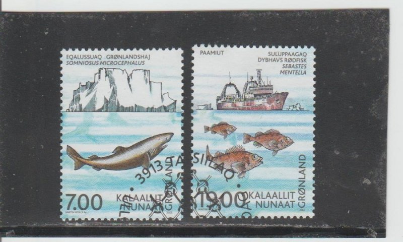 Greenland  Scott#  401-402  Used  (2002 Exploration of the Seas)