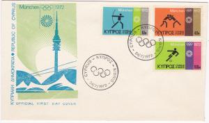 Cyprus 383-385 Set FDC Sports, Olympics