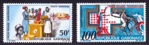 GABON 1968 RED CROSS SET SCOTT C68-69