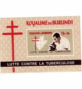 Burundi 1965 Sc B9 Fight Against Tuberculosis Mini-sheet Perforated
