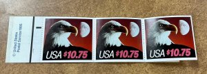 BK149 (2122c) Eagle Moon Express Mail BOOKLET Pane of 3 Stamps - MNH 1989 Ty 2