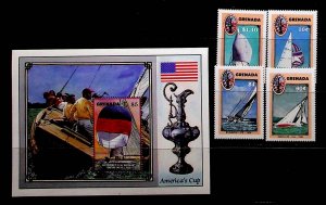GRENADA Sc 1491-95 NH SET+S/S OF 1987 - SPORT - Sc$8+ (DF25)