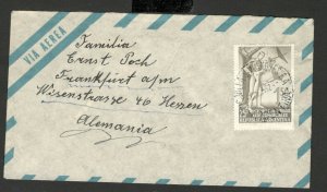 ARGENTINA TO GERMANY -NICE AIRMAIL LETTER-AEROCOMERCIALES-1955.