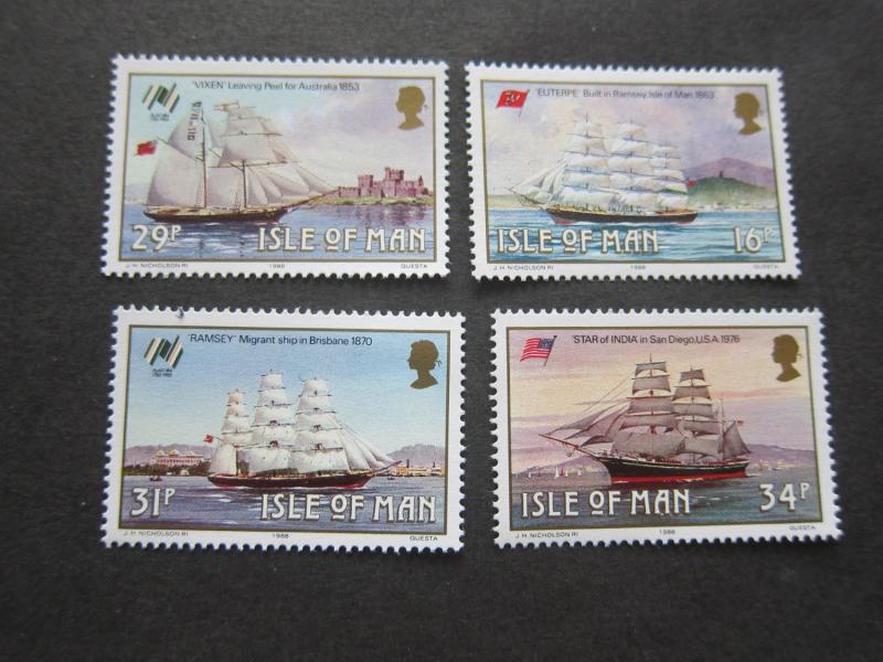 Isle Of Man 1988 Sc 367-370 set MNH