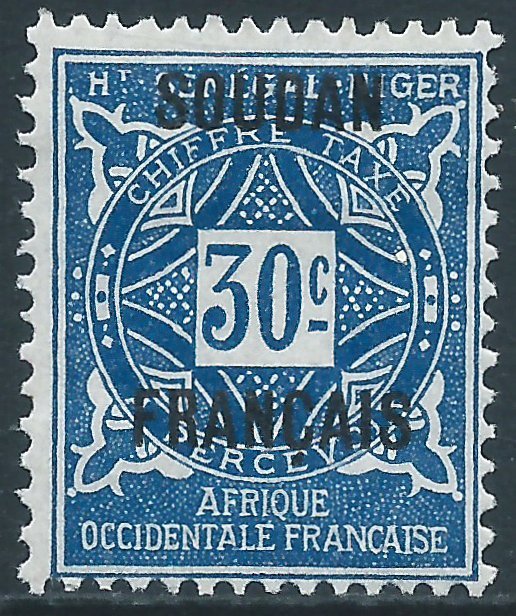 French Sudan, Sc #J5, 30c MH