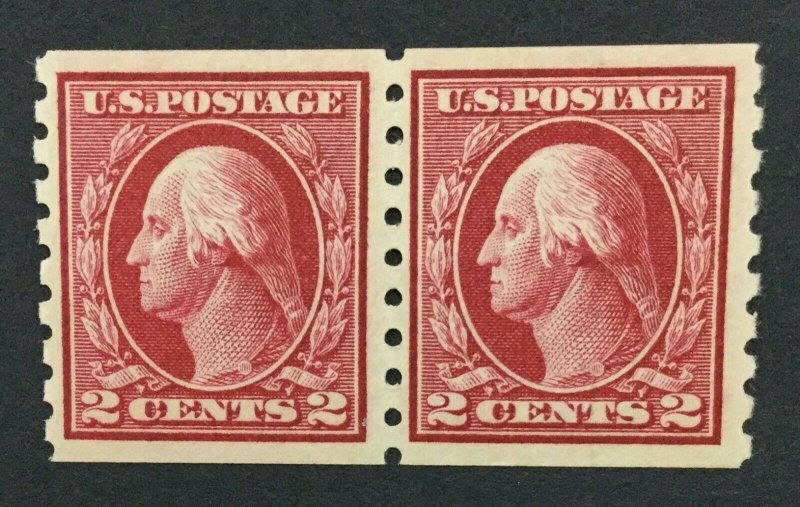 MOMEN: US #413 PAIR MINT OG NH POST OFFICE FRESH **PF CERT** #29492