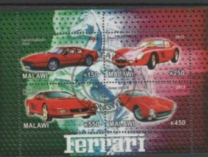 MALAWI 2012 FERRARI MINT VF NH O.G CTO S/S (13MA)