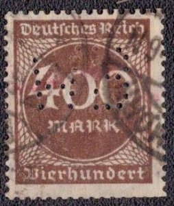 Germany 232 1923 Used Perfin
