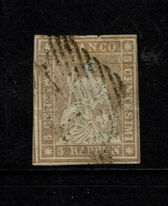 Switzerland SC# 20 Used / Top Nick / Horiz Crease - S6669