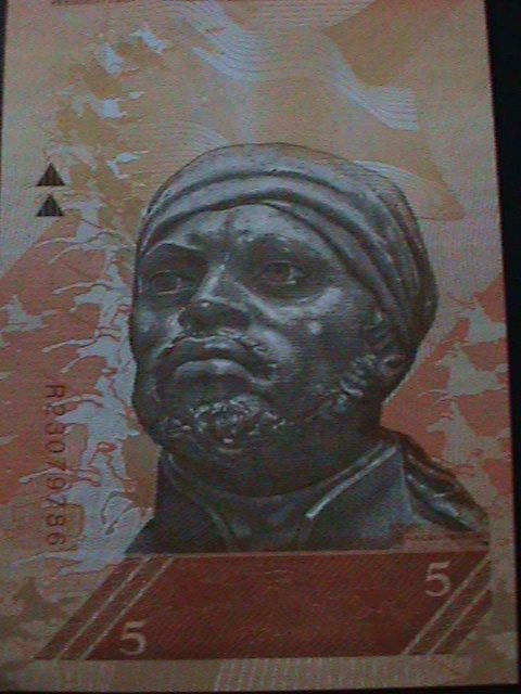 ​VENEZUELA-2013 -CENTRAL BANK-$5 LOVELY CUSPON- POLYMER NOTE-UNC-VF- WATER MARK