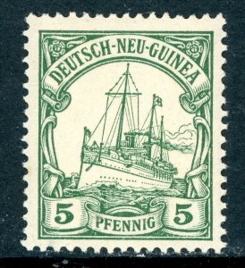 Germany 1901 New Guinea 5pf Green Yacht Unwmk Scott # 8 Mint P355