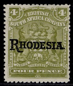 RHODESIA EDVII SG105, 4d olive, M MINT. Cat £19.