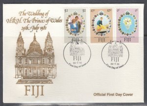 Fiji Scott 442-4 FDC - 1981 Royal Wedding