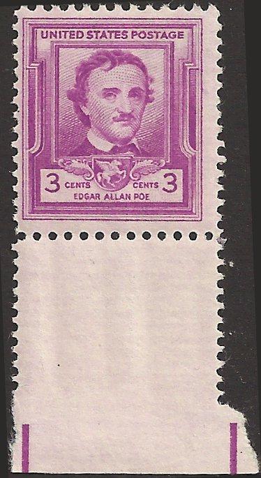 # 986 MINT NEVER HINGED EDGAR ALLAN POE
