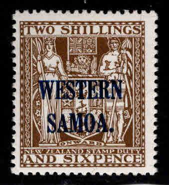 Western Samoa Scott 175 MH* 1935 Fiscal overprint stamp