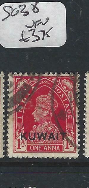 KUWAIT   (PP2704B) ON  INDIA KGVI  1 A  SG 37  VFU