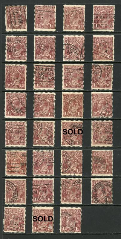 Australia 24 Used (With Perfins) (You Pick)