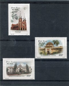 Vietnam 1999 ARCHITECTURE set (3v) Perforated Mint (NH)