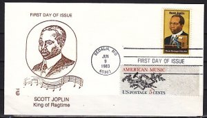 United States, Scott cat. 2044. Scott Joplin, Ragtime issue. First day cover. ^