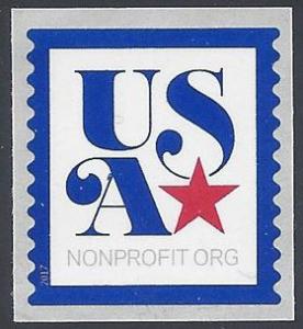 #5172 5c Patriotic Nonprofit Coil Single 2017 Mint NH