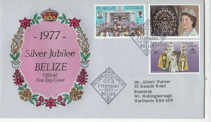 Belize 1977 Silver Jubilee FDC special cancel typed VGC