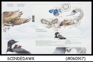 CANADA - 2017 BIRDS of Canada 2nd series / OWL / DUCKS / EAGLE - M/S FDC