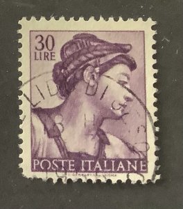 Italy 1961 Scott 819 used - 30 l, Eritrean Sybil by Michelangelo, Sistine Chapel