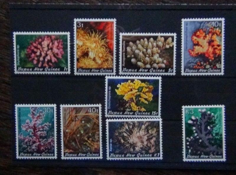 Papua New Guinea 1982 Coral values to K3 MNH