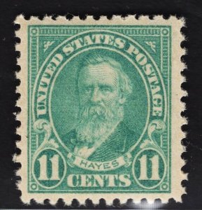 US #563 11c Greenish Blue Hayes MINT NH OG SCV $2.75