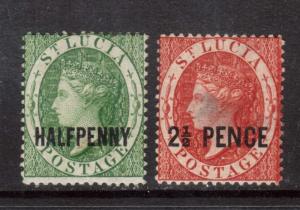 St Lucia #15 & #17 Mint Set