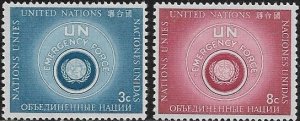 1957 United Nations NY Emergency Fund SC# 51-52 Mint