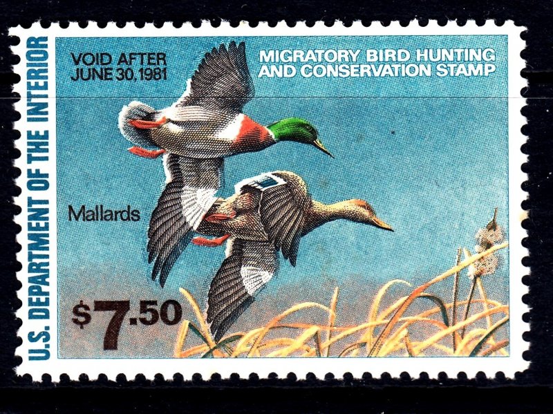 United States 1981 Duck Migratory Bird Hunting Mint MNH SC RW47