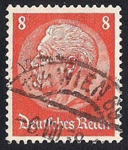 Germany #420 8pf President Paul Von Hindenburg used VF