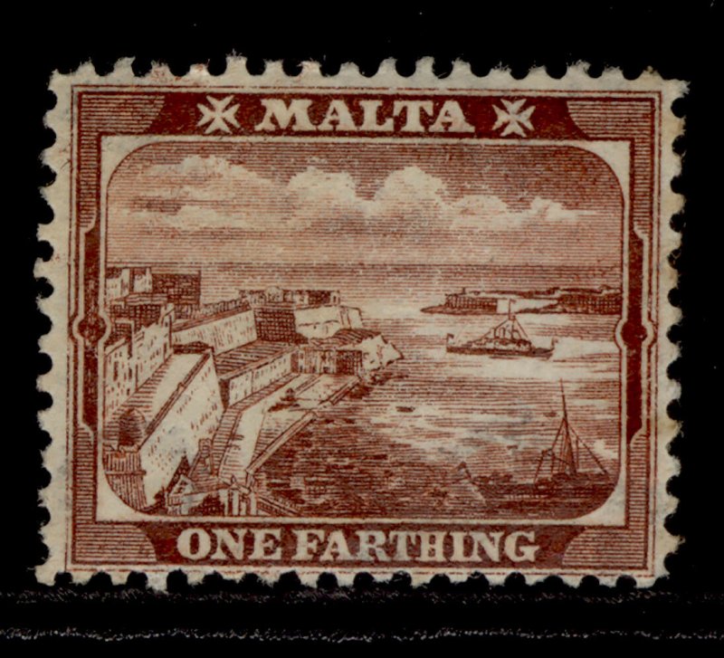 MALTA EDVII SG45, ¼d red-brown, M MINT.