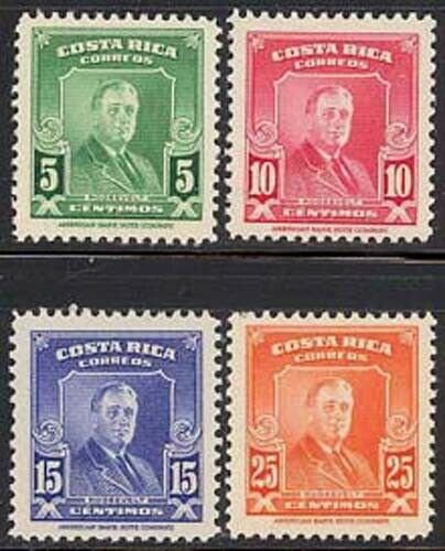 Costa Rica 1947 Roosevelt set Sc# 251/C167 NH