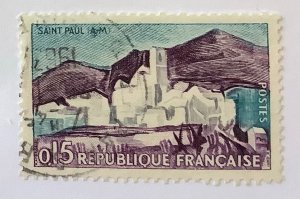 France 1961 Scott 1007 used - 0.15fr, landscape,  Saint Paul (A.M.)