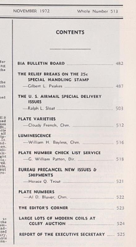 The United States Specialist:  Volume 43, No. 11 - November 1972