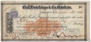 1872 Galveston TX Ball Hutchings bill of exchange RN-C1 w british revenue [y8390