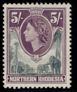 NORTHERN RHODESIA QEII SG72, 5s grey & dull purple, NH MINT. Cat £18.