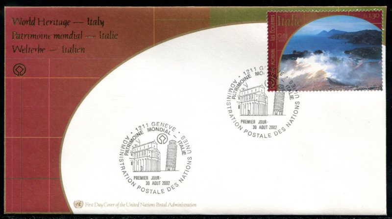 400-401 UN - Geneva World Heritage Italy FDC