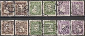 Denmark #164-75 F-VF Used CV $93.00 (D3495)