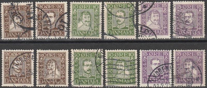 Denmark #164-75 F-VF Used CV $93.00 (D3495)