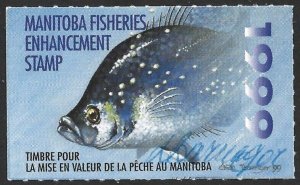 1999 Canada MANITOBA Wildlife Fishing Revenue ARTIST SIGNED #MBF7 VF-NH-