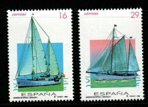 SPAIN SG3286/7 1994 SHIPS SAILED BY COUNT OF BARCELONA MNH