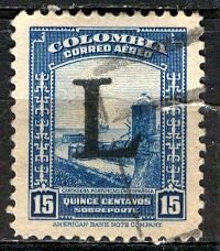 Colombia; 1950: Sc. # C177: Used Single Stamp