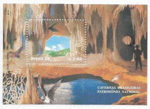 BRAZIL 1996 BRAZILIAN CAVERNS NATIONAL HERITAGE NATURE SOUVENIR SHEET SC 2590