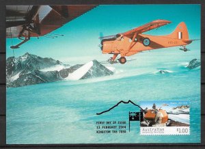 1999 Australian Antarctic T.   L126 Mawson Station: Barge & Airplane maxi card